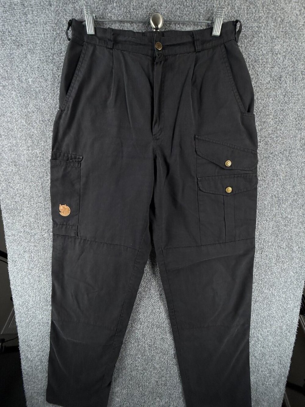 VTG Fjallraven Hiking Pants Logo Poly Cotton Straight Leg Cargo 40 ACTL 30x32